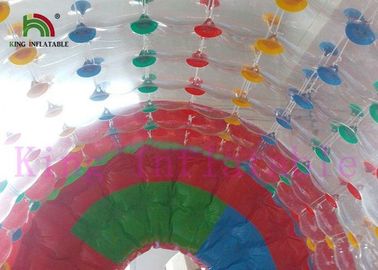 A caminhada da água da explosão dos adultos claros vermelhos do PVC/TPU no brinquedo com o encerado durável do PVC termina