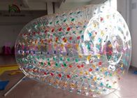 brinquedo/rolo infláveis transparentes da água do PVC de 1.0mm com pontos multicoloridos