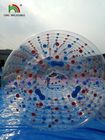 brinquedo/rolo infláveis transparentes da água do PVC de 1.0mm com pontos multicoloridos