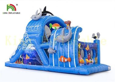 O mundo colorido do mar caçoa o curso de obstáculo inflável dos brinquedos internos com fogo - materiais retardadores do PVC