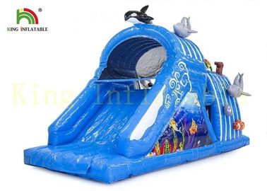 O mundo colorido do mar caçoa o curso de obstáculo inflável dos brinquedos internos com fogo - materiais retardadores do PVC