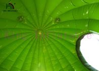 Castelo Bouncy da explosão verde do tema do disco da selva com impressão surpreendente da corrediça para crianças