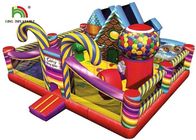 Projeto colorido e surpreendente do castelo Bouncy da explosão do PVC do tema dos doces para crianças