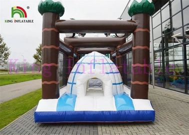jogos infláveis dos esportes do gelo do PVC de 0.55mm e do mundo da neve/curso de obstáculo surpreendente do projeto