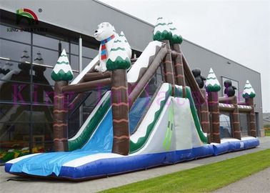 jogos infláveis dos esportes do gelo do PVC de 0.55mm e do mundo da neve/curso de obstáculo surpreendente do projeto
