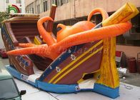 Corrediça seca do barco inflável exterior do polvo com a pista do reboque para a cidade do divertimento do paraíso das crianças