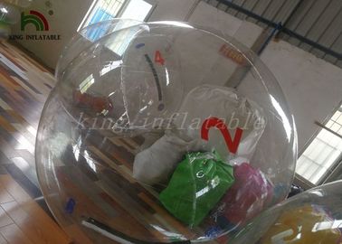 Bola inflável clara transparente da água do PVC/jogos de bola de passeio água inflável