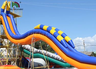 Corrediça de água inflável do PVC de Plato do cavalo marinho/corrediça água gigante azul do amarelo para arrendamentos