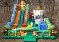 Parque de diversões inflável do tema da selva das crianças com 2 anos de garantia