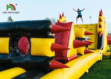 Jogos infláveis dos esportes EN14960/curso de obstáculo inflável com ventilador do CE