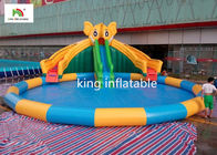 Parque inflável da água do PVC do elefante com piscina para crianças garantia de 1 ano