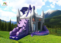 Castelo de salto inflável do dragão roxo com corrediça para o aniversário