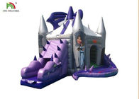 Castelo de salto inflável do dragão roxo com corrediça para o aniversário