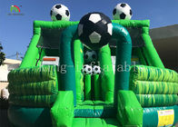 Corrediça combinado de salto da casa do castelo Bouncy inflável das crianças verdes do futebol para o partido