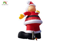 210D decoração inflável do Natal da propaganda do nylon 10 m H Papai Noel