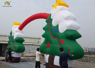 Da árvore de nylon do Feliz Natal do CE da cor verde arcada inflável para a decoração 11m do Xmas de Papai Noel