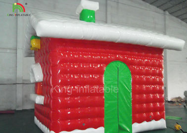 Casa inflável vermelha do Natal para a decoração do festival uma garantia do ano