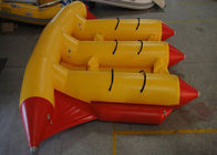 Encerado inflável do PVC da forma da banana dos barcos de pesca com mosca do esporte de água para 6 pessoas