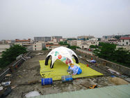 os 10m medem cargos herméticos infláveis do quadro do PVC do preto da barraca do evento da aranha com o telhado impresso branco