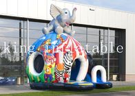 Castelos de salto infláveis do elefante do circo de encerado do PVC de 0.55MM