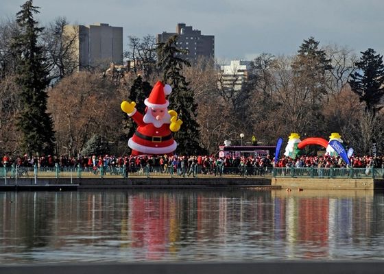 À prova de fogo   feriado de nylon Santa Claus inflável do Xmas 210D