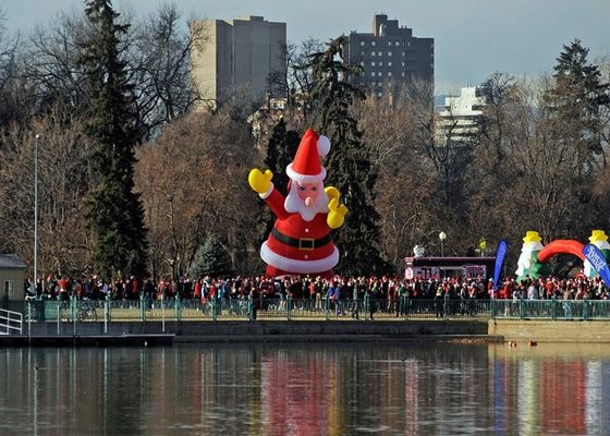 À prova de fogo   feriado de nylon Santa Claus inflável do Xmas 210D
