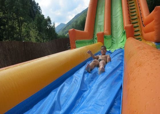 piscina de 0.55mm Plato Inflatable Water Slide With