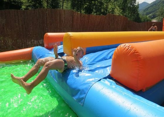 piscina de 0.55mm Plato Inflatable Water Slide With