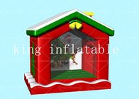 Anúncio publicitário do Natal casa inflável 3.3x2.75x3.5m do leão-de-chácara do PVC de 0,55 milímetros