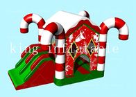 Corrediça seca da casa inflável exterior do salto do Feliz Natal com ventilador de ar