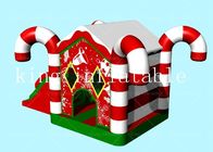 Corrediça seca da casa inflável exterior do salto do Feliz Natal com ventilador de ar