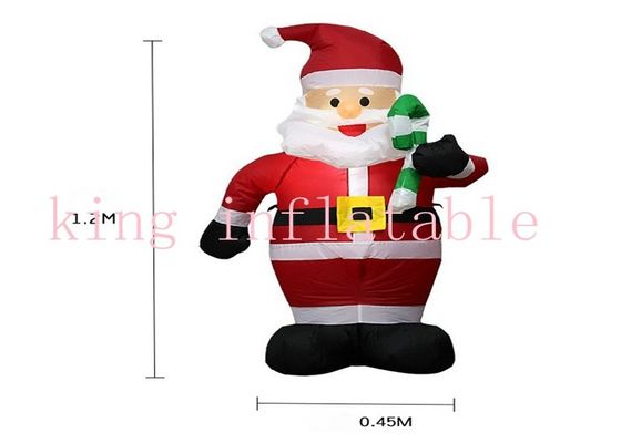 o nylon 210D personalizou Santa Claus For Yard inflável exterior gigante