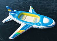 Água inflável grande Toy Floating Airplane de encerado do PVC do azul 0.9mm