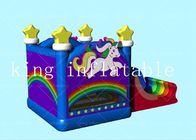 OEM Unicorn Rainbow Inflatable Bouncer Castle de encerado do PVC