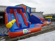 Parque inflável da água do certificado do CE com o encerado do PVC da corrediça para jogos da água das crianças