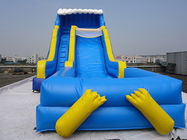 Corrediça de água inflável amarela exterior gigante com associação/parque comercial da água para crianças