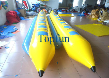 Linha dobro barco de banana inflável para 7 pessoas/barcos de esboço banana inflável