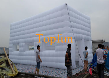 barraca inflável do evento da tela de 8M/casa inflável branca do cubo para eventos exteriores