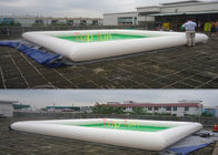 Luz - associação inflável do verde/a branca da cor 7 x 7 de m de água, piscina inflável 0,65
