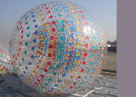 Colora da bola inflável de Zorb do ponto a bola de rolamento humana do hamster com anel-D colorido