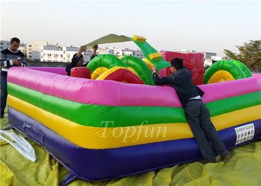 Encerado do PVC de Plato, jogo inflável do obstáculo do parque de diversões para crianças