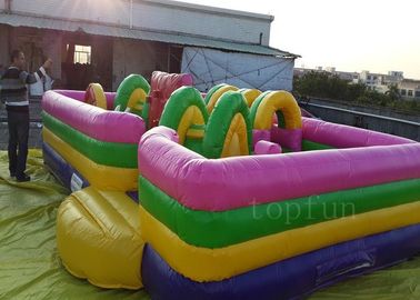 Encerado do PVC de Plato, jogo inflável do obstáculo do parque de diversões para crianças
