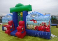 Parque de diversões inflável alugado comercial, terra do divertimento do tema do oceano de encerado do PVC