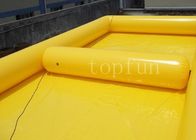 PVC inflável exterior quadrado amarelo das associações de água para a bola de passeio da água
