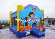 Crianças encerado de salto inflável do PVC do costume 0.55mm do castelo do macaco de 5 x de 5m combinado