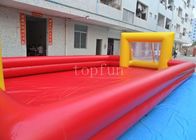 jogos infláveis dos esportes de encerado do PVC de 0.45mm - de 0.55mm, material desportivo dobro do campo de futebol do tubo