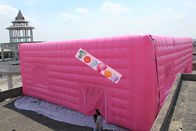 Cubo de costura inflável da tela cor-de-rosa, barraca inflável costurada ventiladores do cubo