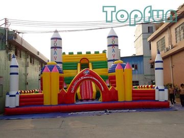 Castelo de salto do centro do lançamento de Rocket 10m x 10m personalizados para o parque de diversões
