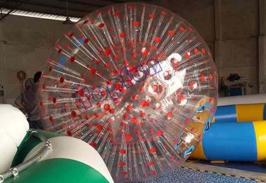 Bola vermelha de Zorb do corpo do ponto do PVC de Plato com os punhos do cofre forte para o partido pessoal