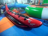 Barco vermelho inflável de excitação do tubarão de PlatoTowable para jogos da água com
